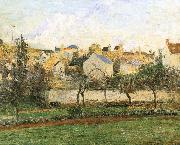 Camille Pissarro Pang plans under sunset Schwarz oil on canvas